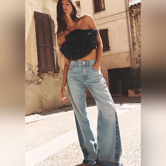 FLORAL ORGANZA TOP SIZE S - Picture 2 of 8